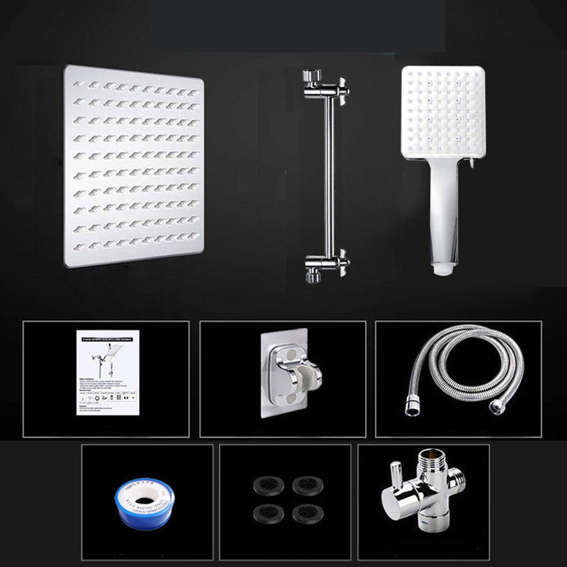 BowLift | Contemporary Shower Combination Dual Shower Head Ceiling Mounted Metal Square Shower Head