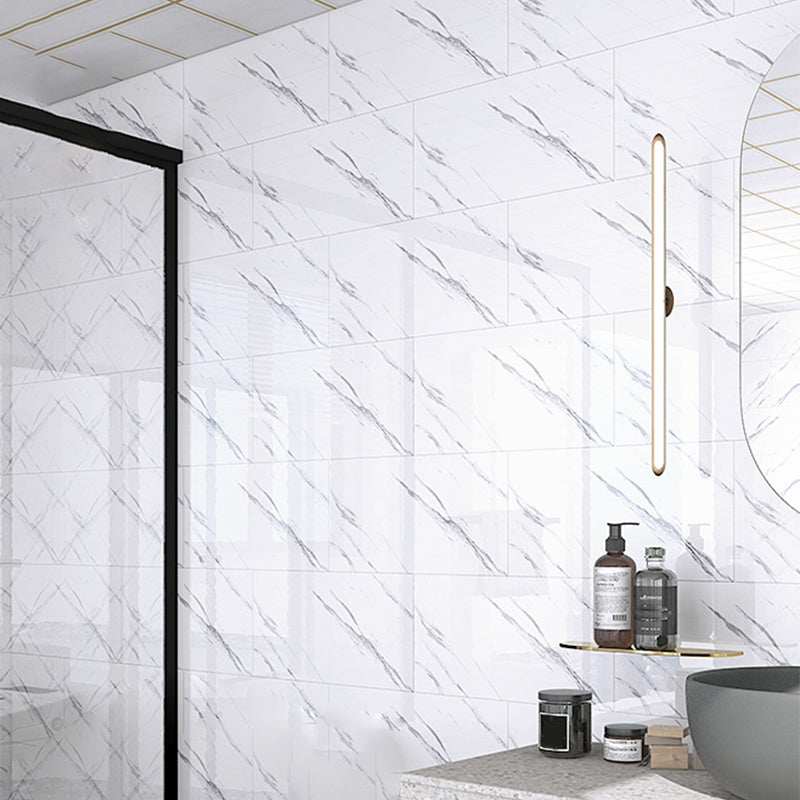 BowLift | Modern Splash Guard Wallpaper Marble Print Self-Adhesive Splash Guard Tile for Bathroom