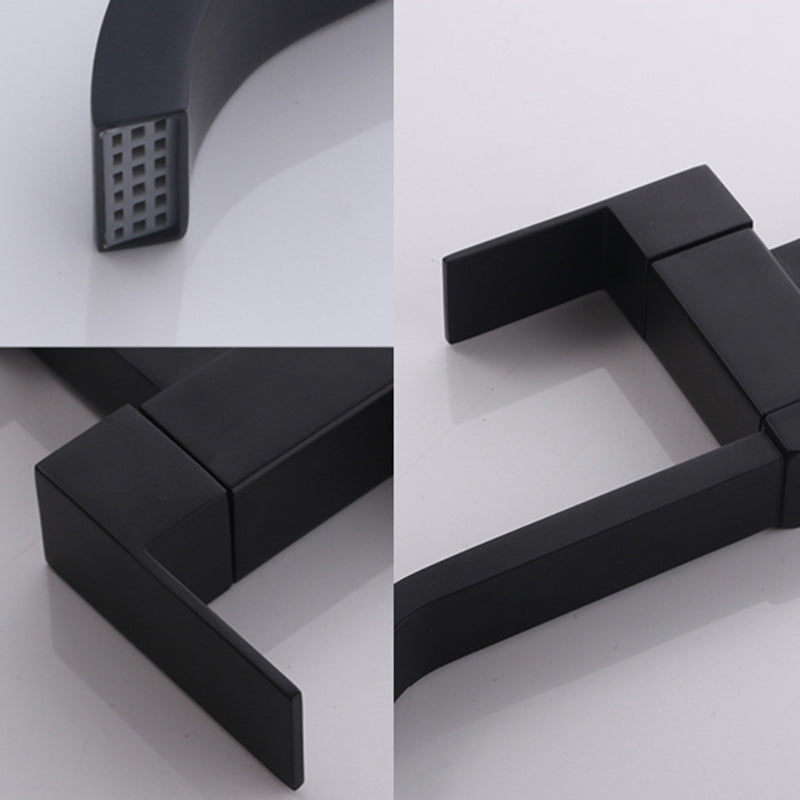 BowLift | Contemporary Wall Mounted Bathroom Faucet Lever Handles Low Arc Swivel Brass Faucet