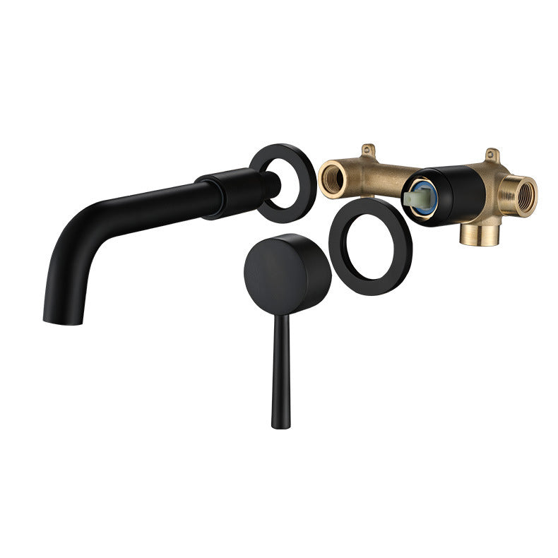 BowLift | Industrial Wall-Mounted Bathroom Faucet 2-Hole Swivel Spout Basin Faucet