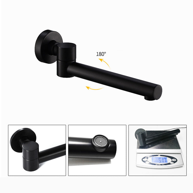 BowLift | Industrial Wall-Mounted Bathroom Faucet 2-Hole Swivel Spout Basin Faucet