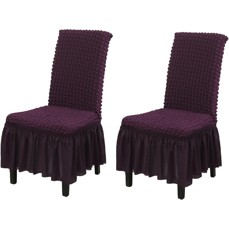 BowLift | 2 Pack Stretch Washable Chair Covers with Skirt Removable Chair Covers for Kitchen Chair