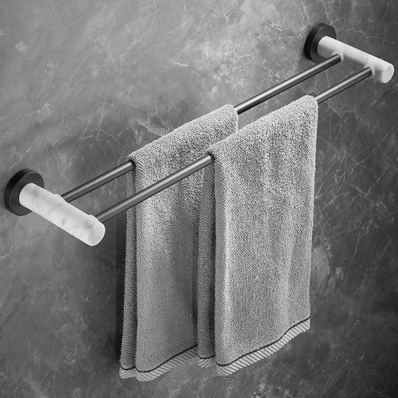 BowLift | Metal and Marble Bathroom Hardware Set as Individual Piece or Set in Black