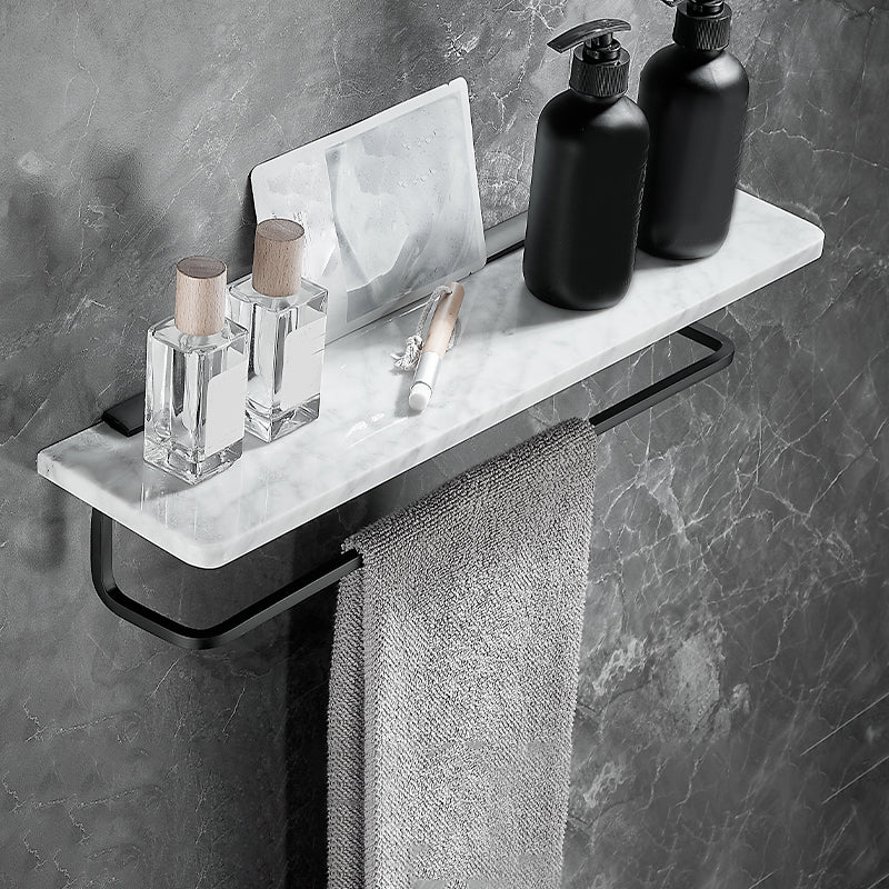 BowLift | Metal and Marble Bathroom Hardware Set as Individual Piece or Set in Black