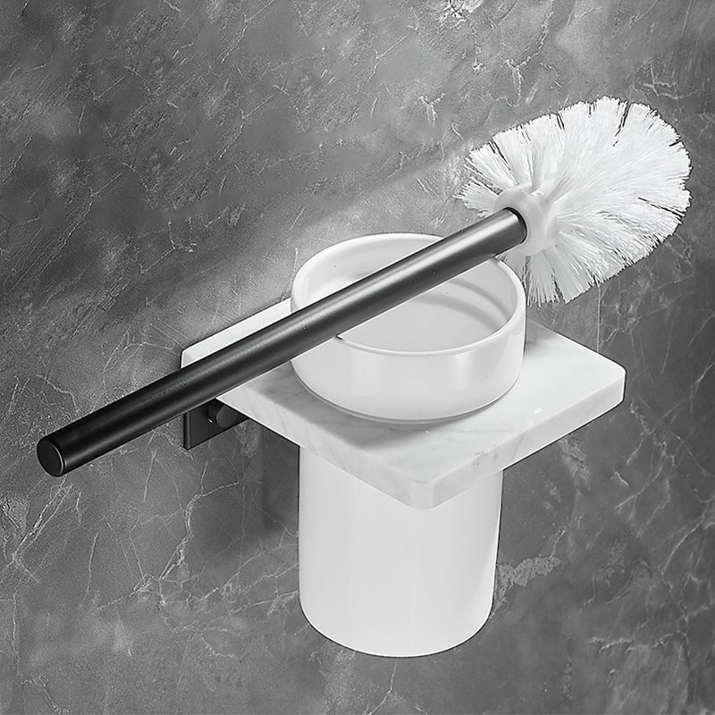 BowLift | Metal and Marble Bathroom Hardware Set as Individual Piece or Set in Black