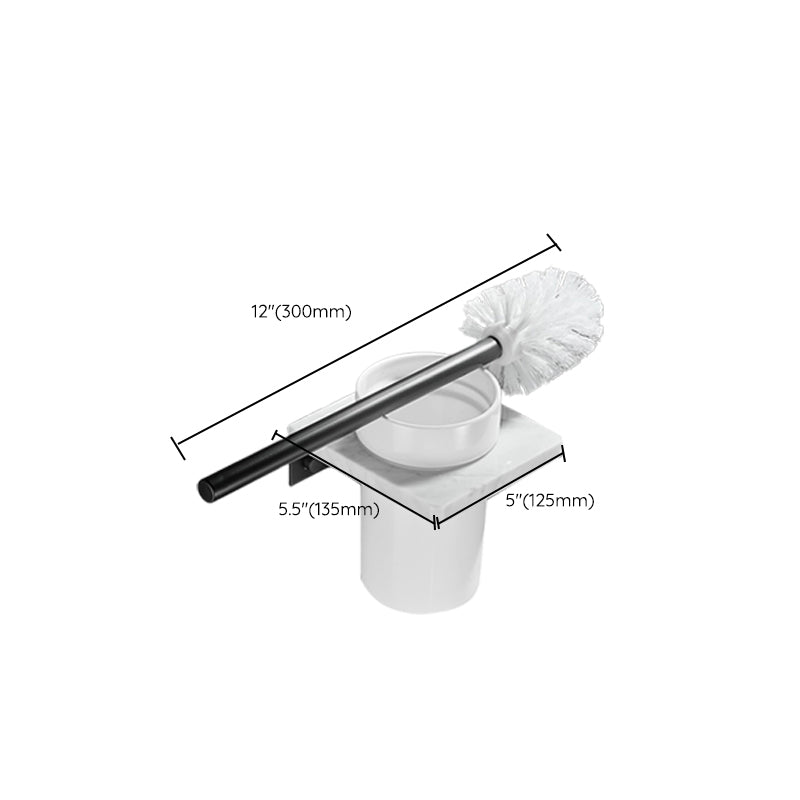 BowLift | Metal and Marble Bathroom Hardware Set as Individual Piece or Set in Black