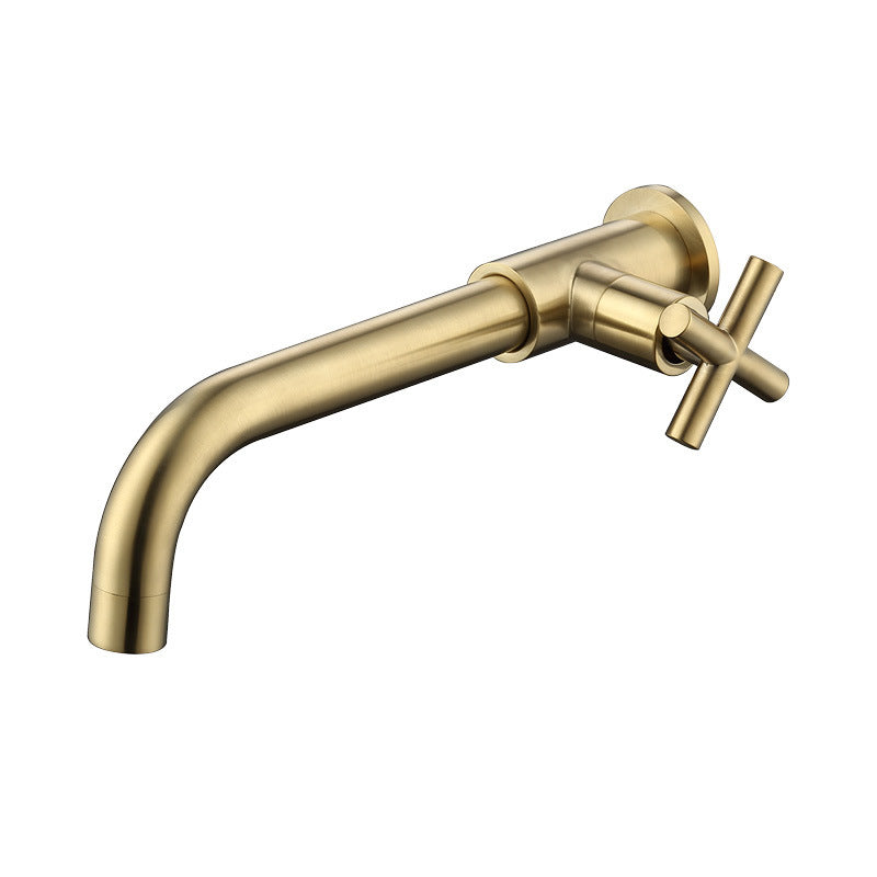 BowLift | Glam Wall-mounted Bathroom Faucet Copper Single Handle Low Arc Basin Faucet for Bathroom