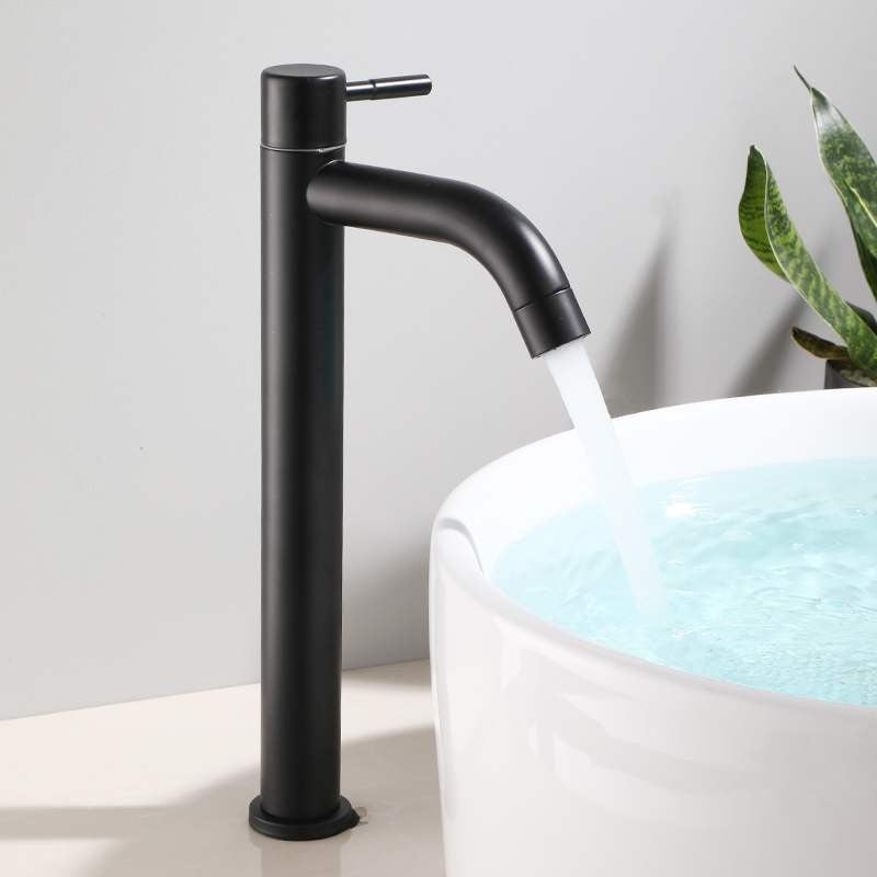 BowLift | Industrial vessel fitting stainless steel lever handle sink faucet
