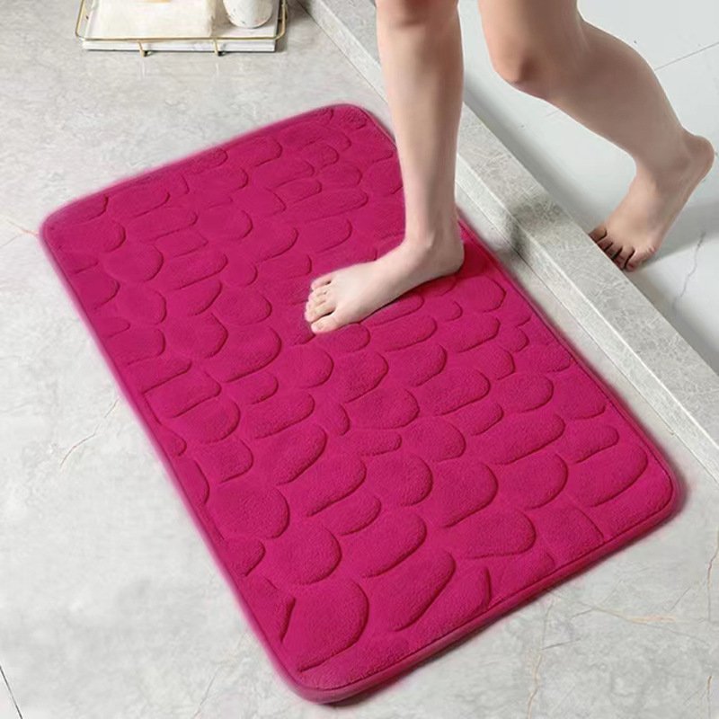 BowLift | Cobblestone Embossed Bathroom Bath Mat