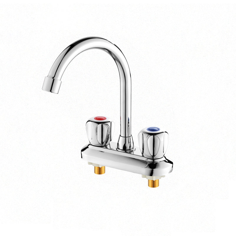 BowLift | Knob Handle Brass Faucet High Arc Swivel Sink Faucet for Bathroom