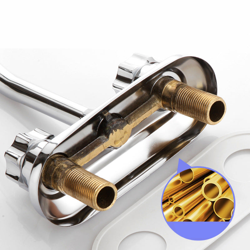 BowLift | Knob Handle Brass Faucet High Arc Swivel Sink Faucet for Bathroom