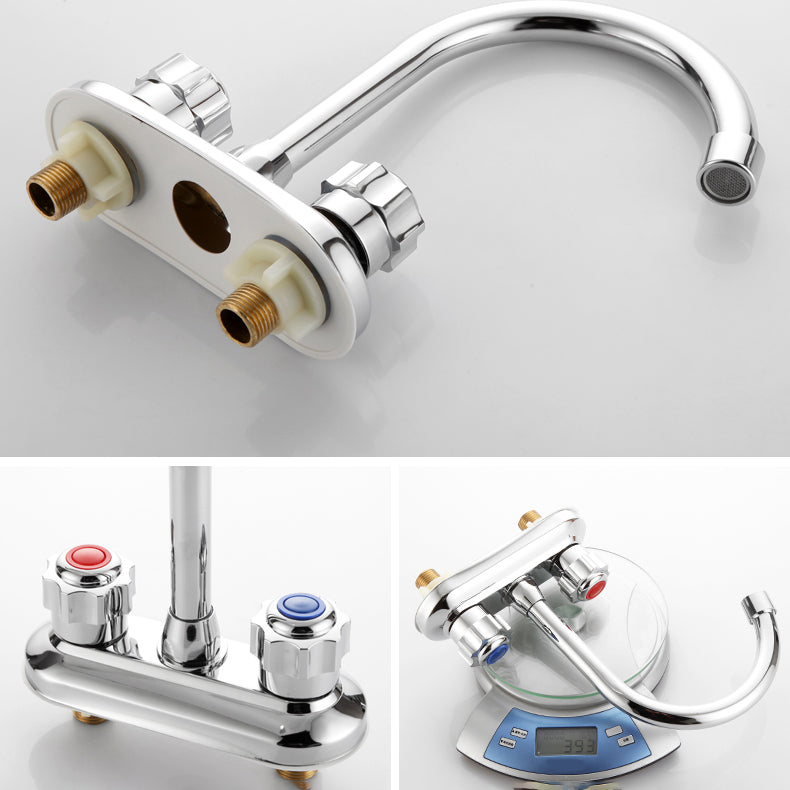 BowLift | Knob Handle Brass Faucet High Arc Swivel Sink Faucet for Bathroom
