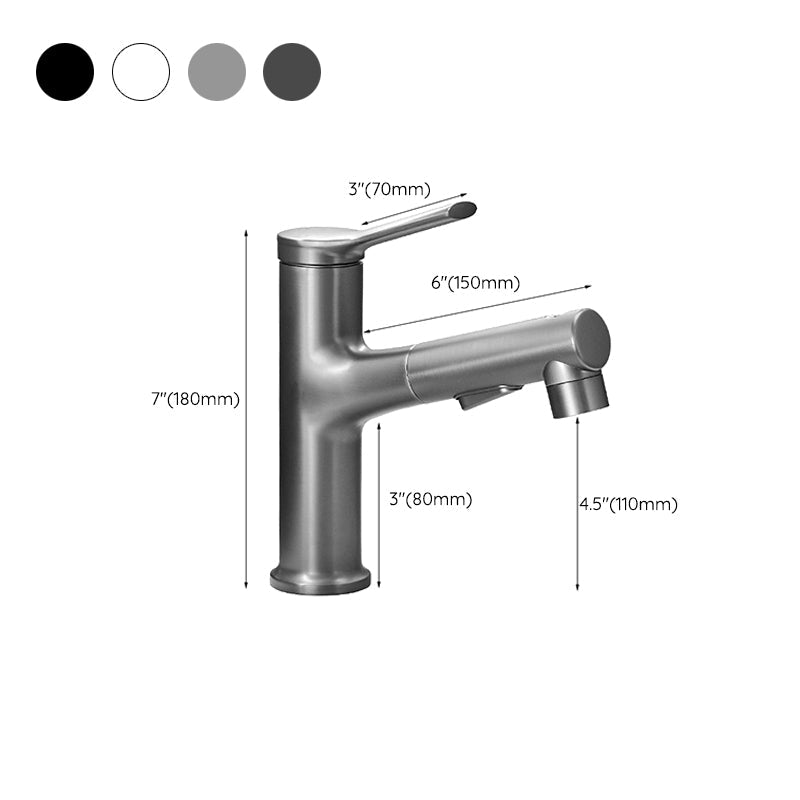 BowLift | Contemporary Vessel Faucet Copper Single Handle Low Arc Pull Down Vessel Faucet for Home