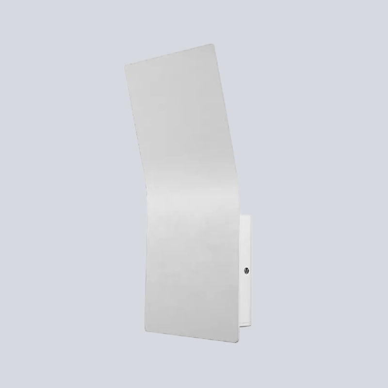 BowLift | Metallic Bend Rectangular Wall Sconce Light Simple Style 2-Light White Surface Wall Lamp