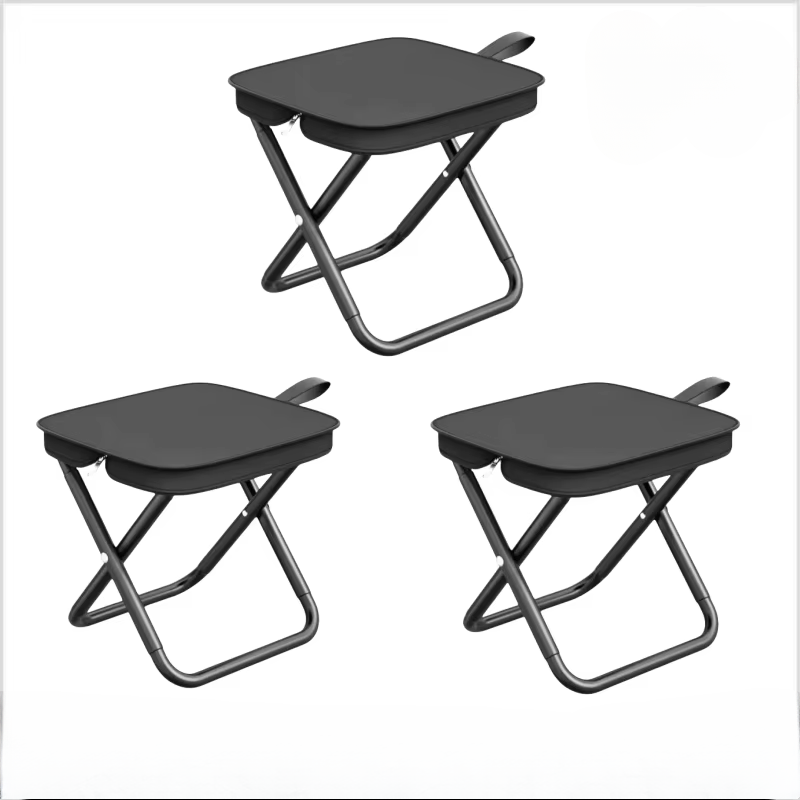 BowLift | Portable Folding Camping Stool with Adjustable Zippers and Metal Frame