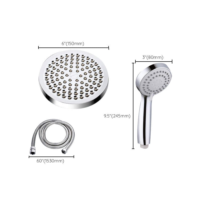 BowLift | 4-Setting Silver Shower Set Concealed Wall Mount Holder Tee with Outlet