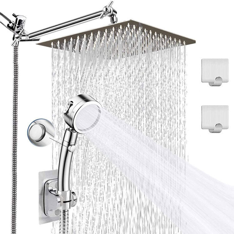 BowLift | Contemporary Double Handle Shower Head High Arc Shower Head Combination in Chrome