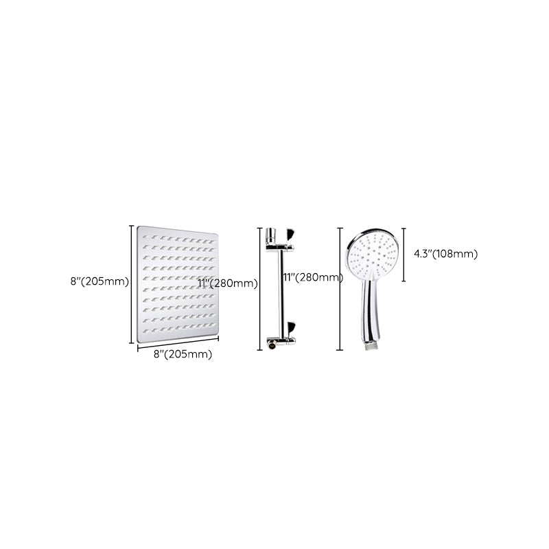 BowLift | Contemporary Dual Shower Head Square High Arc Shower Head Combination in Chrome