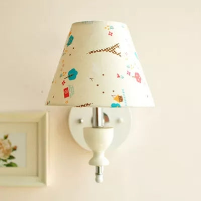 BowLift | Fabric Flower Wall Lamp Children's Room 1 Head Contemporary Wall Light in White