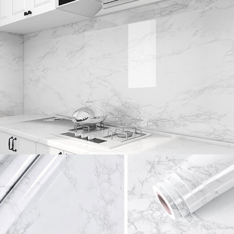 BowLift | Contemporary waterproof single tile marble print peel and stick bathroom backsplash tile