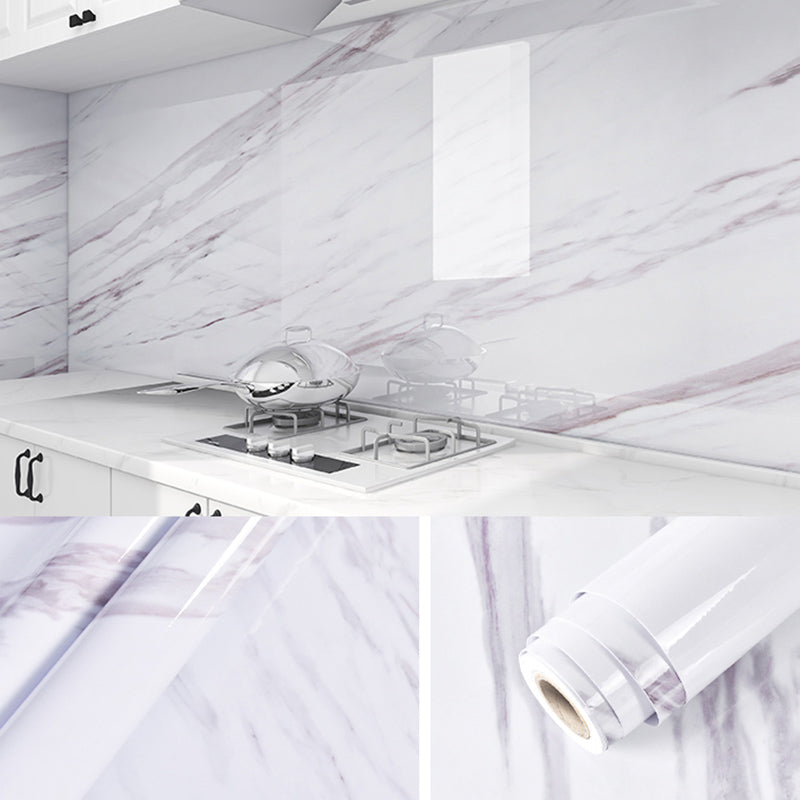 BowLift | Contemporary waterproof single tile marble print peel and stick bathroom backsplash tile