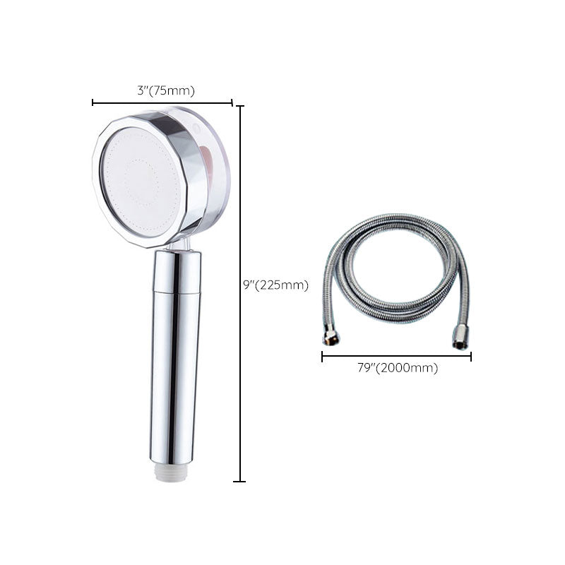 BowLift | Contemporary Shower Head Combination Handheld Shower Plastic Wall Mounted Silver Shower Head