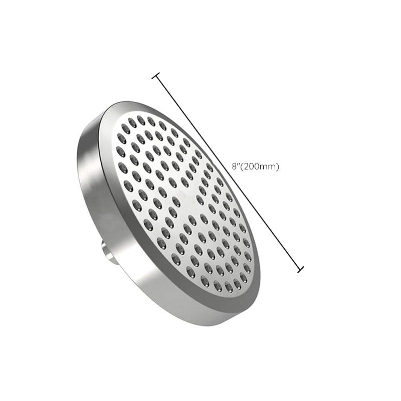 BowLift | Contemporary Fixed Shower Head Round Metal Spray Head in Silver