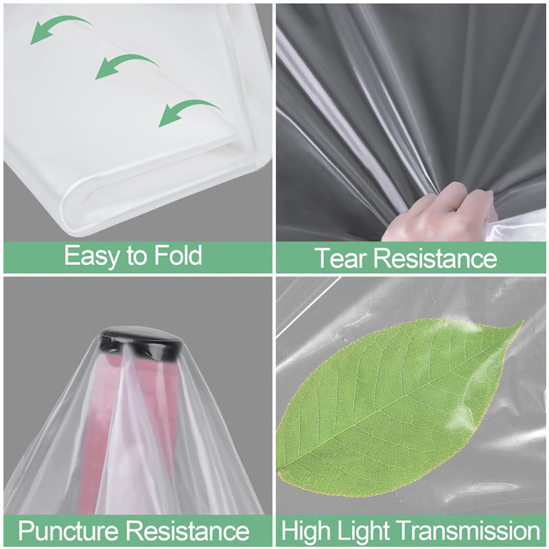 BowLift | 16 x 26 ft Clear Greenhouse Plastic Sheeting Toughness Plastic Cover 6 Mil Polyethylene Film
