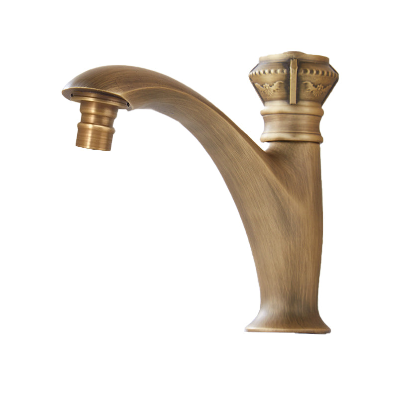 BowLift | Brass farmhouse sink faucet single-hole faucet knob handle bathroom faucet