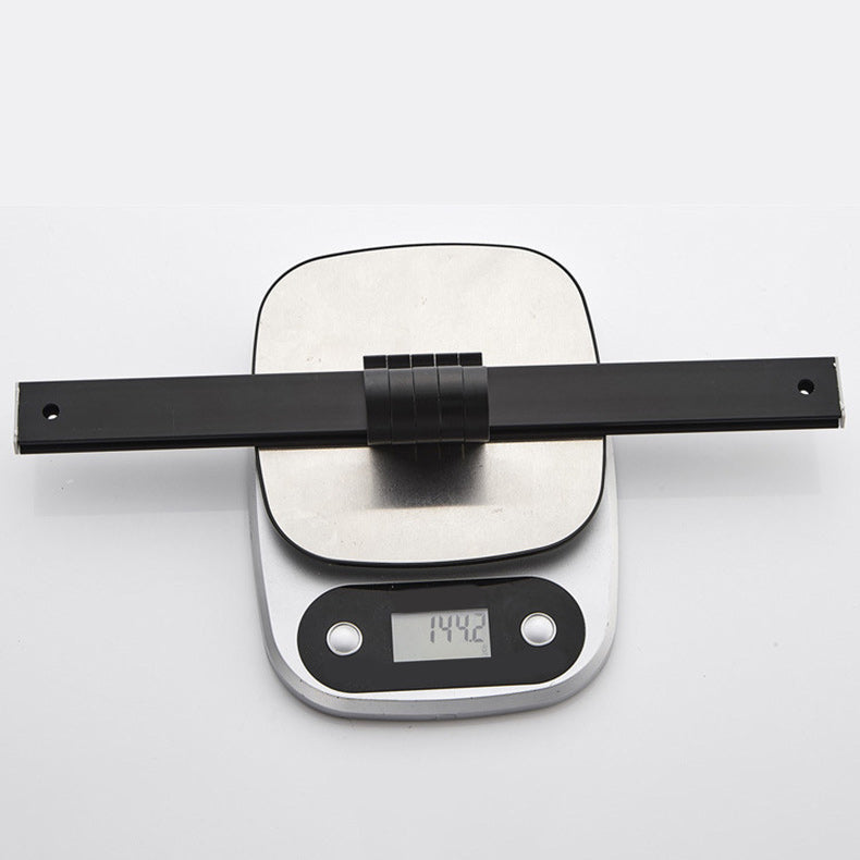 BowLift | 6-piece modern bathroom hardware set in matte black with bathroom shelf/towel holder & bathrobe hooks