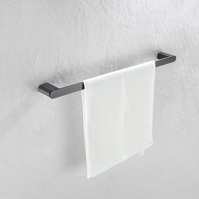 BowLift | 5-piece modern bathroom accessory set made of stainless steel with towel rail/robe hooks/toilet paper holder