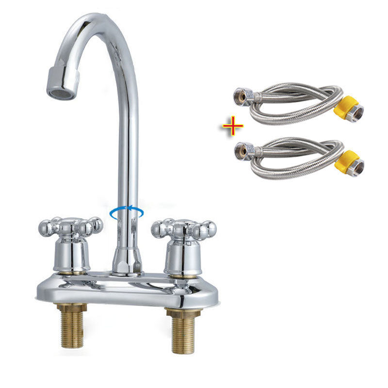 BowLift | Knob Handle Central Mixer Contemporary Design Basin Faucet 2-Hole Faucet for the Bathroom