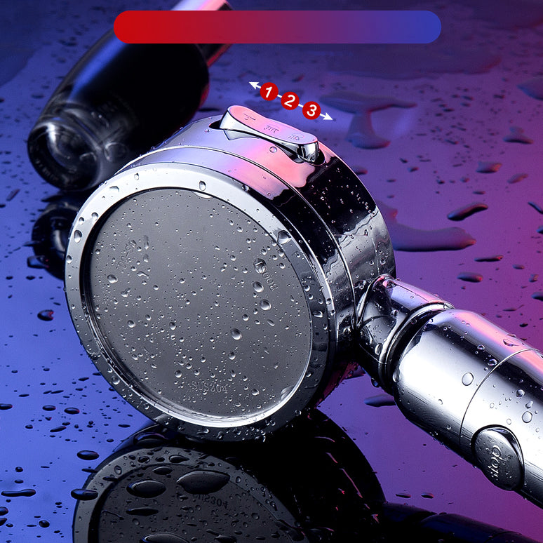 BowLift | Contemporary Handheld Showerhead Round 3 Setting Sprayhead in Silver