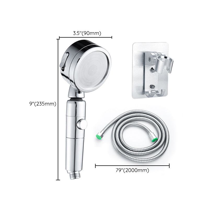 BowLift | Contemporary Handheld Showerhead Round 3 Setting Sprayhead in Silver