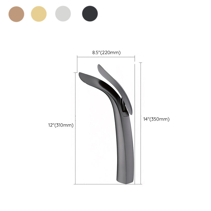 BowLift | Brass 1-Hole Basin Mixer Tap Lever Handle Sink Faucet Round Modern Faucet for Bathroom