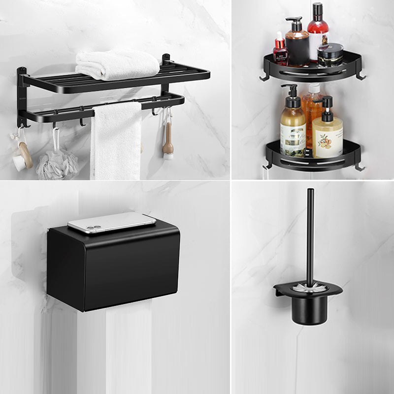 BowLift | Silver/Black Bathroom Hardware Set Modern Bathroom Accessories Hardware Set