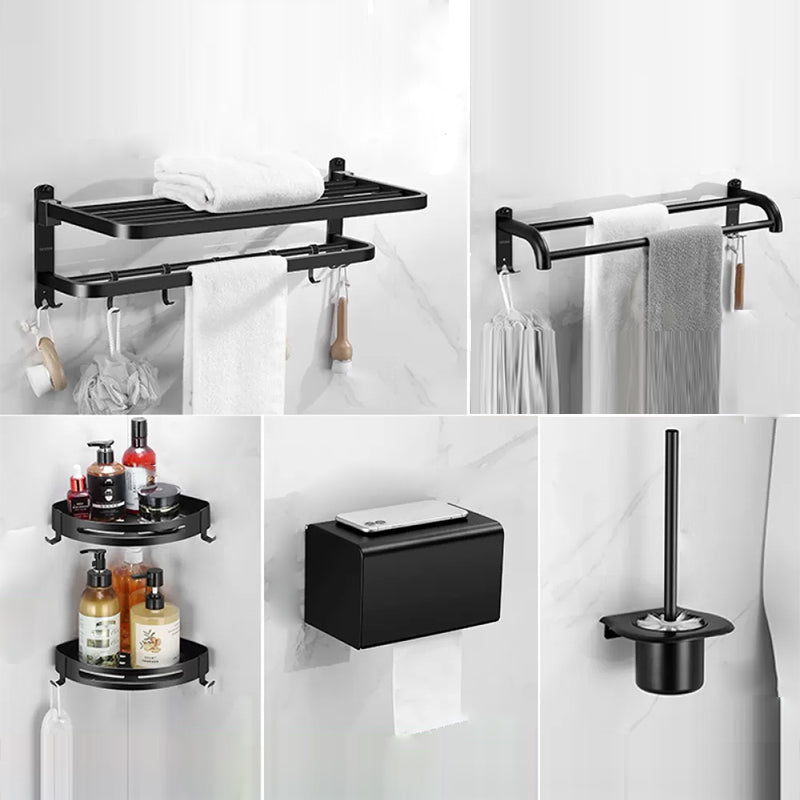 BowLift | Silver/Black Bathroom Hardware Set Modern Bathroom Accessories Hardware Set