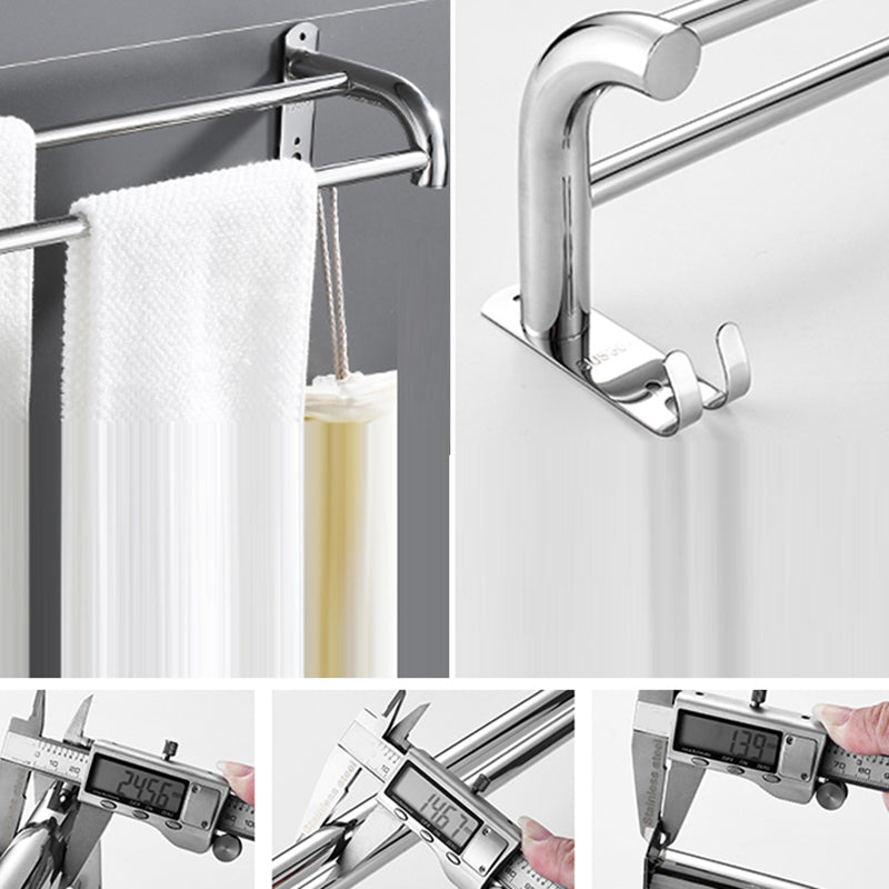 BowLift | Silver/Black Bathroom Hardware Set Modern Bathroom Accessories Hardware Set