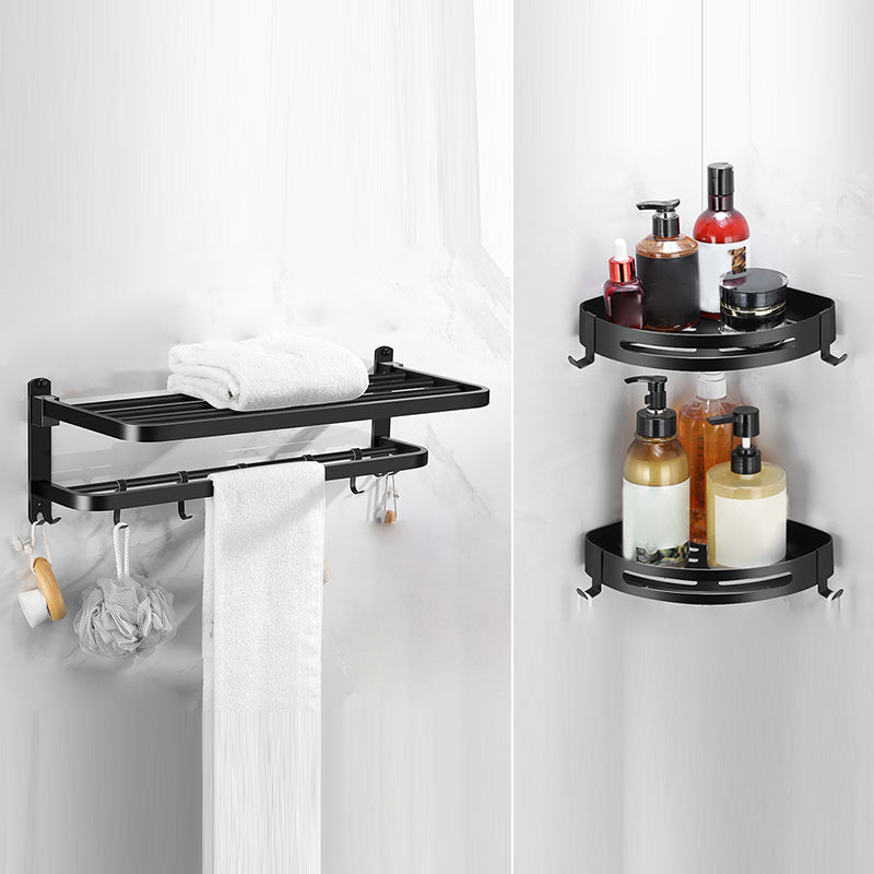 BowLift | Silver/Black Bathroom Hardware Set Modern Bathroom Accessories Hardware Set