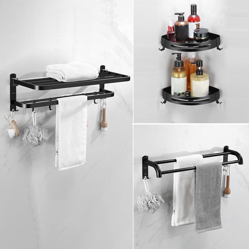 BowLift | Silver/Black Bathroom Hardware Set Modern Bathroom Accessories Hardware Set