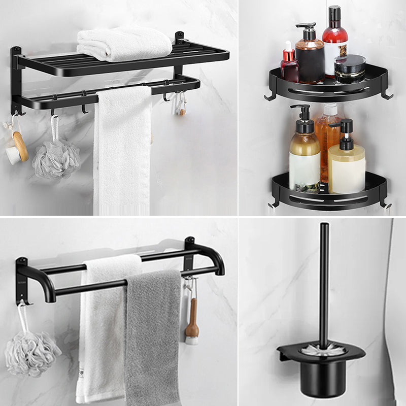 BowLift | Silver/Black Bathroom Hardware Set Modern Bathroom Accessories Hardware Set