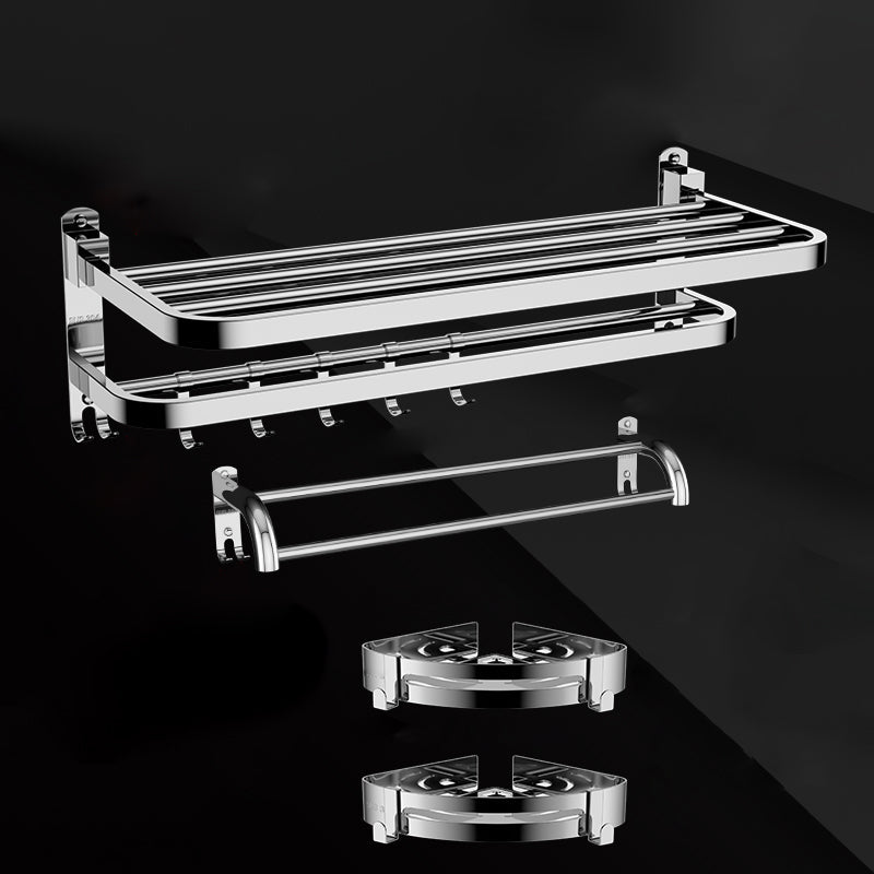 BowLift | Silver/Black Bathroom Hardware Set Modern Bathroom Accessories Hardware Set