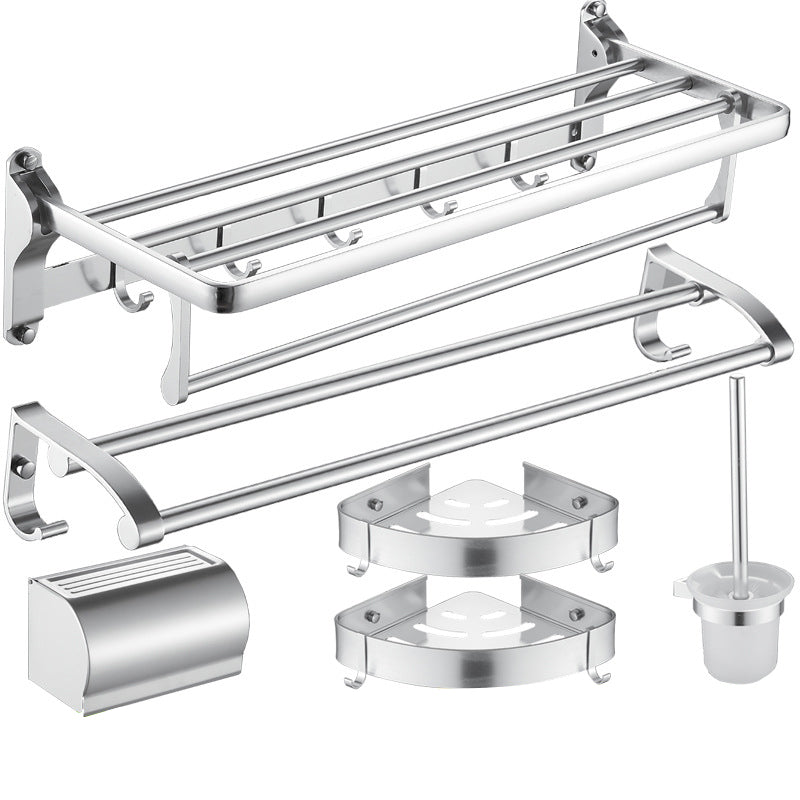 BowLift | 6-piece contemporary bathroom accessory set bathroom shelf/towel bar paper holder included