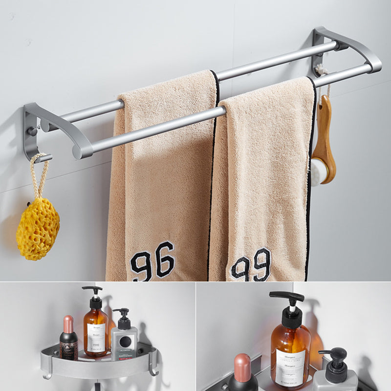 BowLift | 6-piece contemporary bathroom accessory set bathroom shelf/towel bar paper holder included