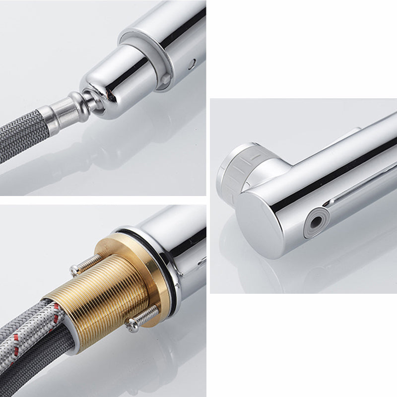 BowLift | Contemporary sink faucet pull-out basin tap with lever handle