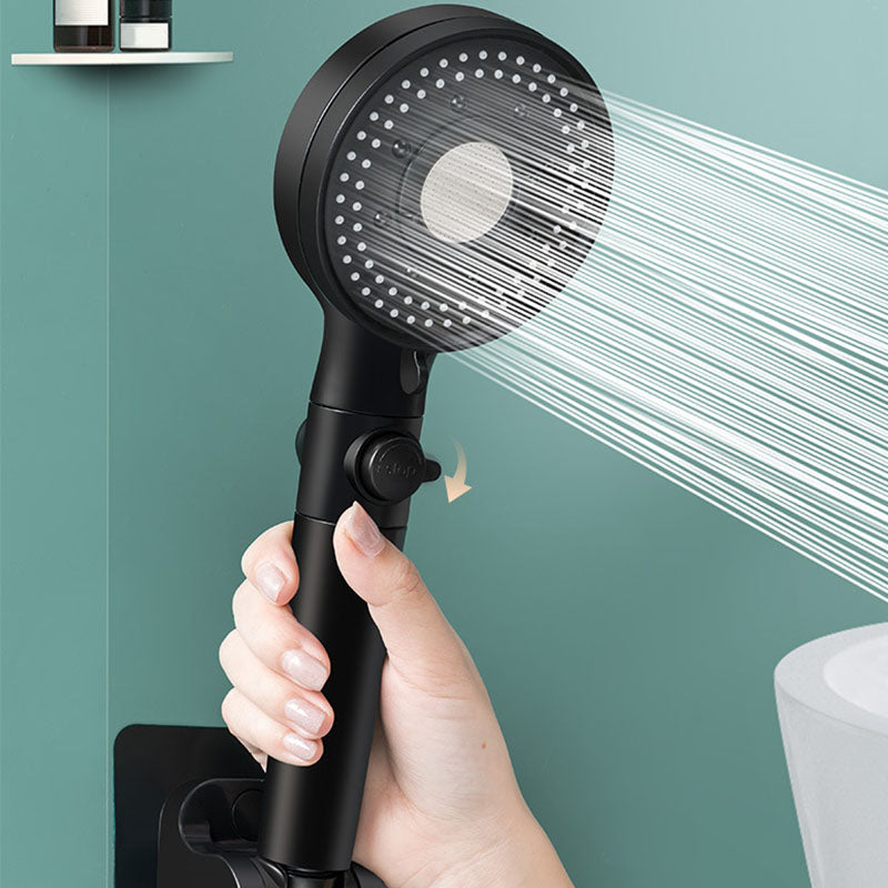 BowLift | Contemporary Shower Head Combo Hand Shower Plastic Wall Mount Black Shower Head