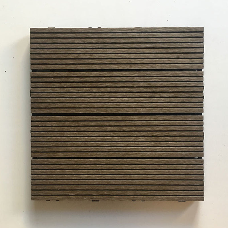 BowLift | Contemporary Engineered Floor Tile Wire-Brushed Click-Lock Wood Floor for Patio Garden