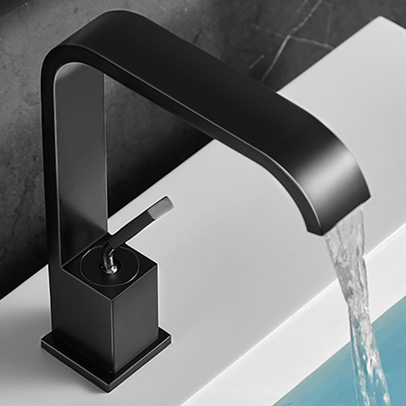 BowLift | Waterfall Spout Widespread Sink Faucet Modern Metal Widespread Sink Faucet