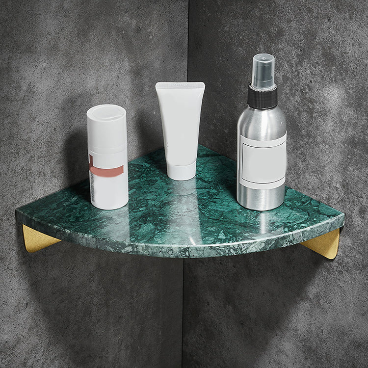 BowLift | Marble 2-piece Bathroom Accessory Set Brushed Metal Bathroom Shelf