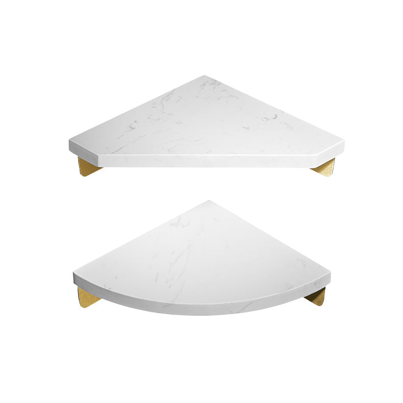 BowLift | Marble 2-piece Bathroom Accessory Set Brushed Metal Bathroom Shelf